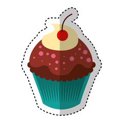 delicious cupcake isolated icon vector illustration design