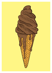 ice cream color illustration