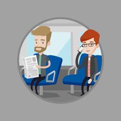 People traveling by public transport.