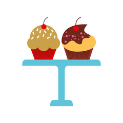 delicious cupcake isolated icon vector illustration design