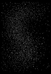 Huge clusters of star in the dark sky. Black background. Vector illustration