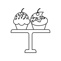 delicious cupcake isolated icon vector illustration design