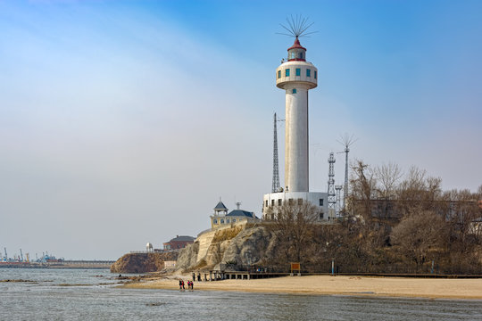 Lighthouse of Qinhuangdao port, China