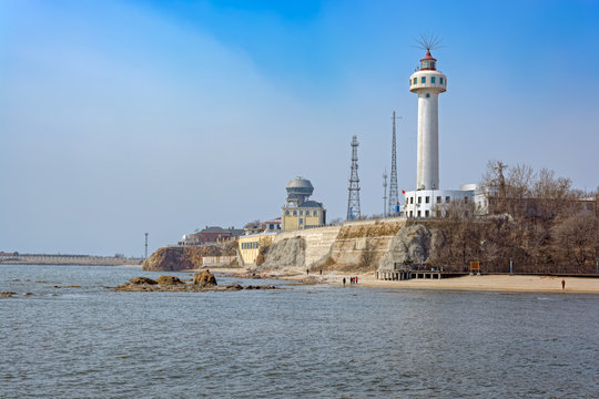 Lighthouse of Qinhuangdao port, China