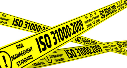 ISO 31000:2009. Yellow warning tapes