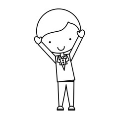 Newly married man character vector illustration design