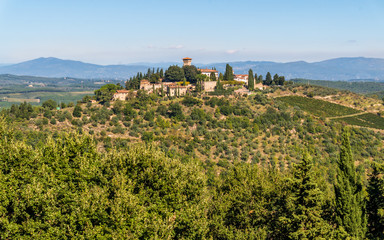 Fototapeta na wymiar Landscape in Chianti region the heart of the Tuscan Countryside