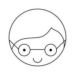 cute little man character vector illustration design