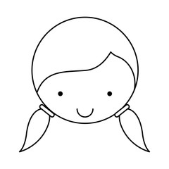 cute little girl character vector illustration design