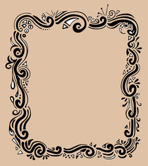 Floral frame for text