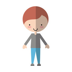 cute little man character vector illustration design