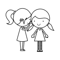 cute little girl character vector illustration design