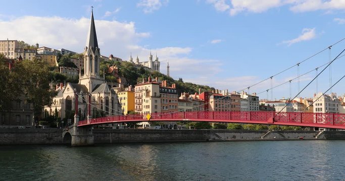 Lyon and Saone river