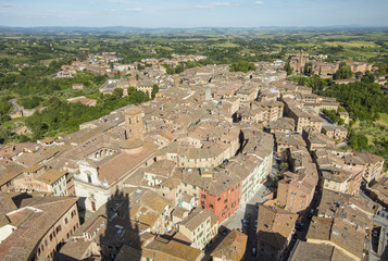 Fototapeta premium shadows on the roofs in Tuscany city