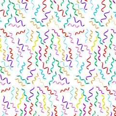 Streamers pattern. Vector serpentine background