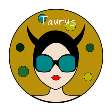 Taurus zodiac sign, female avatar