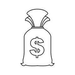 money bag isolated icon vector illustration design