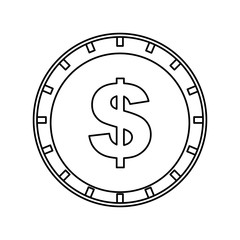 Obraz premium coin money isolated icon vector illustration design