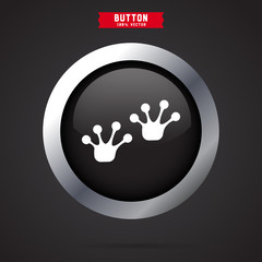 frog footprint icon design