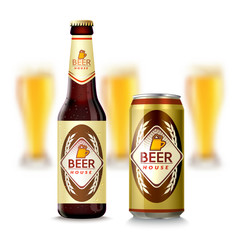Beer Bottle And Can