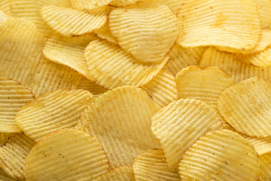 Potato Chips, Food Background