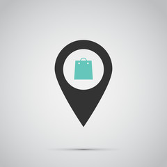 shopping bag icon. vector illustration