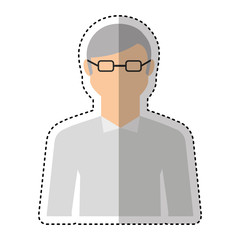 grandfather character isolated icon vector illustration design
