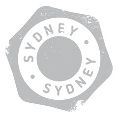 Obraz na płótnie Canvas Sydney stamp rubber grunge