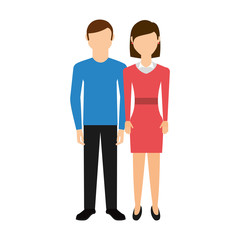 Fototapeta premium young couple happy icon vector illustration design