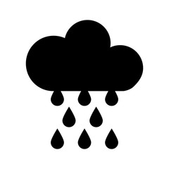 Fototapeta na wymiar cloud with rain drops climate sign isolated icon vector illustration design