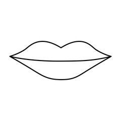 lips female drawing icon vector illustration design