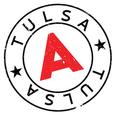 Tulsa stamp rubber grunge