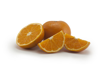 fresh orange isolated on white background