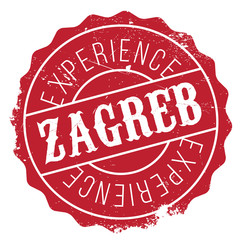 Zagreb stamp rubber grunge