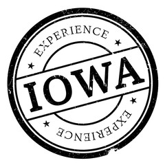 Iowa stamp rubber grunge