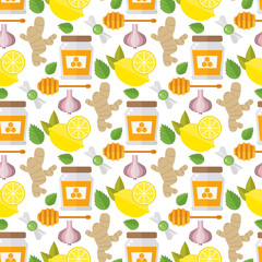 Healthy food pattern vector.