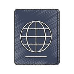 Passport icon. Travel trip vacation tourism and journey theme. Isolated design. Vector illustration