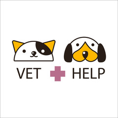 Pet shop symbols vector.