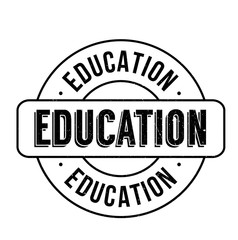Education rubber stamp grunge