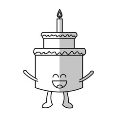 Cake icon. Dessert sweet sugar pastry and bakery theme. Isolated design. Vector illustration