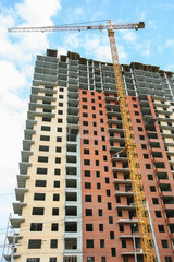 Fototapeta na wymiar construction of multi-storey residential building