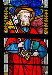 Fototapeta na wymiar Stained Glass - Saint Peter