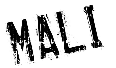 Mali stamp rubber grunge