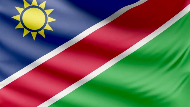 Realistic beautiful Namibia flag 4k