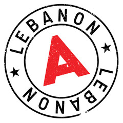 Lebanon stamp rubber grunge