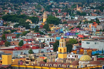 Zelfklevend Fotobehang Aerial view of Cholula in Puebla, Mexico © Belikova Oksana