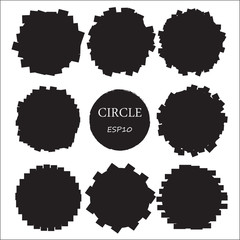 Set of hand drawn circles, vector design elements