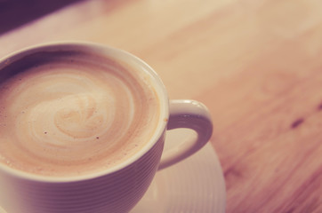 cup of coffee on table in cafe