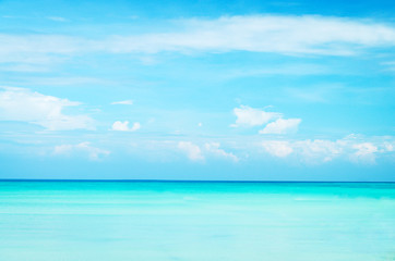 Fototapeta premium blue sea and clouds on sky