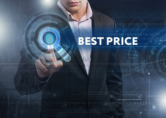 Business, Technology, Internet and network concept. Business man